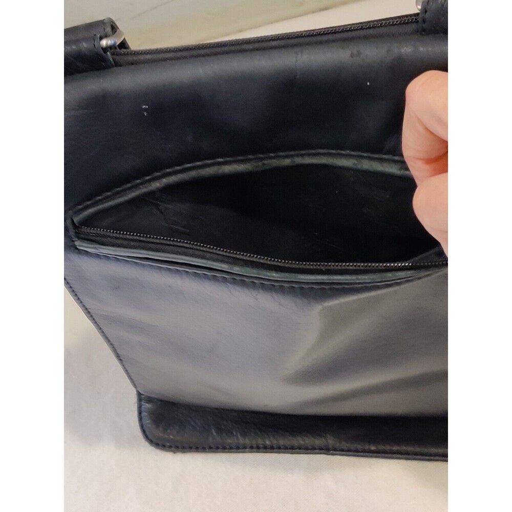 Women's FOSSIL Genuine Pebbled Leather, Black, Crossbody Shoulder Bag, Purse.‎ - Picture 5 of 16
